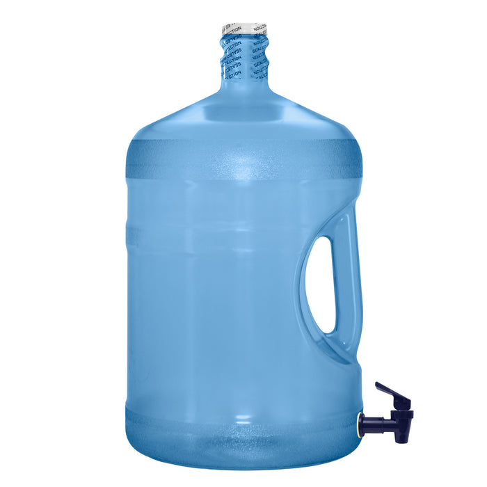 5 Gallon Polycarbonate Plastic Reusable Water Bottle with Screw Cap and Valve