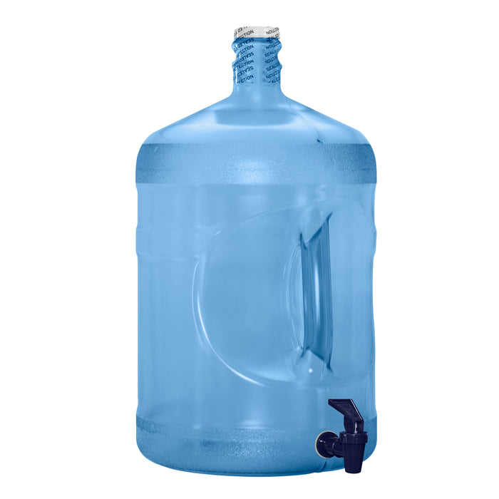 5 Gallon BPA Free Reusable Plastic Water Bottle with Crown Cap & Valve