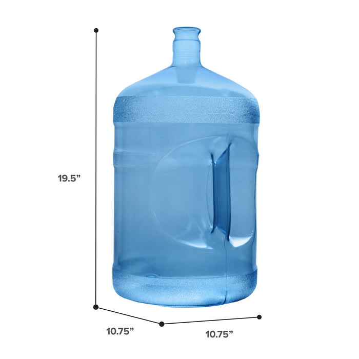 5 Gallon Polycarbonate Plastic Reusable Water Bottle with Crown Cap