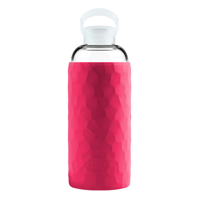 34 Ounce Glass Water Bottle, Sports Bottle, GEO