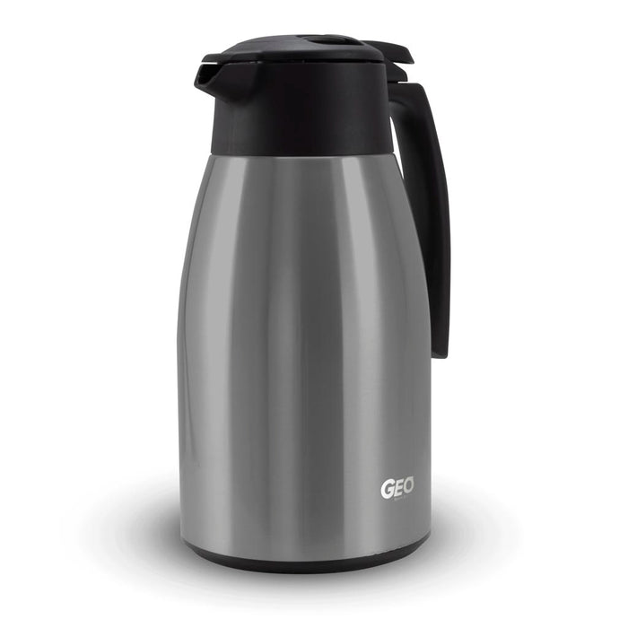 1.5 Liter Stainless Steel Coffee Carafe Pitcher, Coffee Dispenser, with 90 mm Screw Cap, GEO