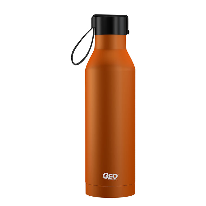17 ounce Stainless Steel Water Bottle, Powder Sports Bottle, with 47 mm Steel Cap, GEO