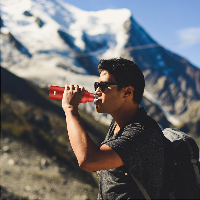 17 ounce Stainless Steel Water Bottle, Powder Sports Bottle, with 47 mm Steel Cap, GEO
