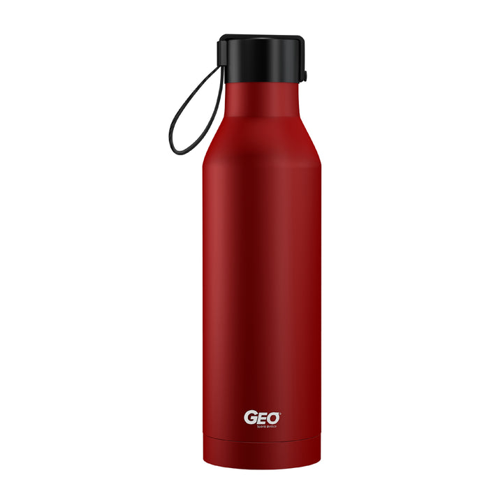 17 ounce Stainless Steel Water Bottle, Powder Sports Bottle, with 47 mm Steel Cap, GEO