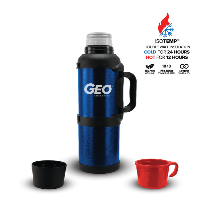 GEO 4 Liter Vacuum Insulated Thermos Flask w/ Portable Cup