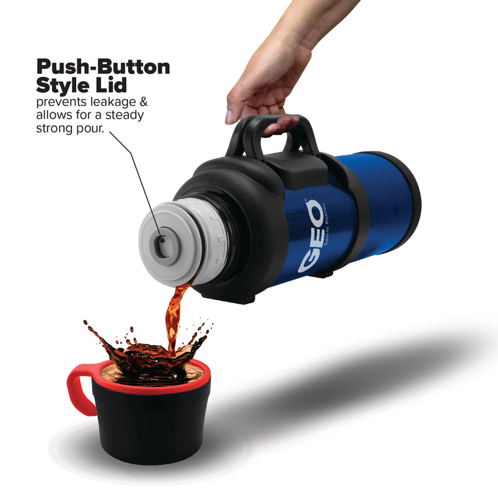 GEO 4 Liter Vacuum Insulated Thermos Flask w/ Portable Cup