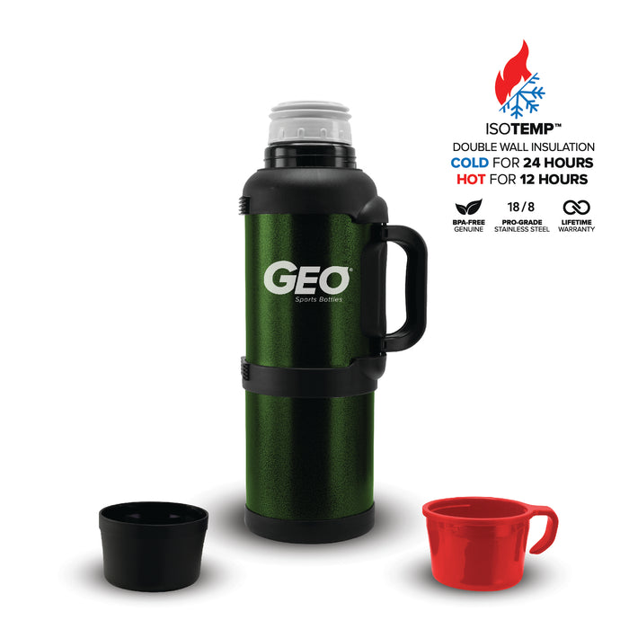 GEO 4 Liter Vacuum Insulated Thermos Flask w/ Portable Cup