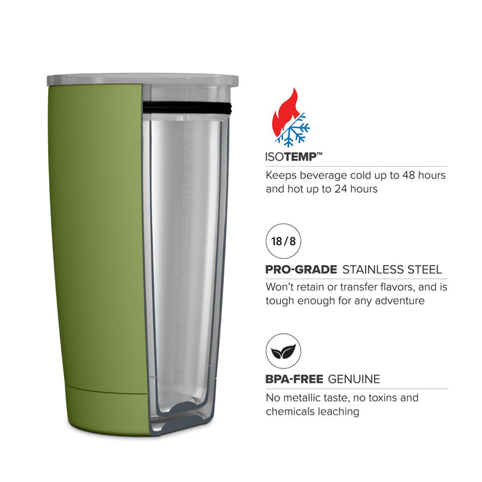 20 Ounce Stainless Steel Tumbler Cup, Double Wall, GEO