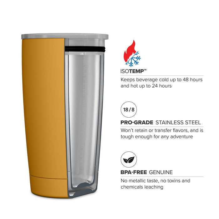 20 Ounce Stainless Steel Tumbler Cup, Double Wall, GEO