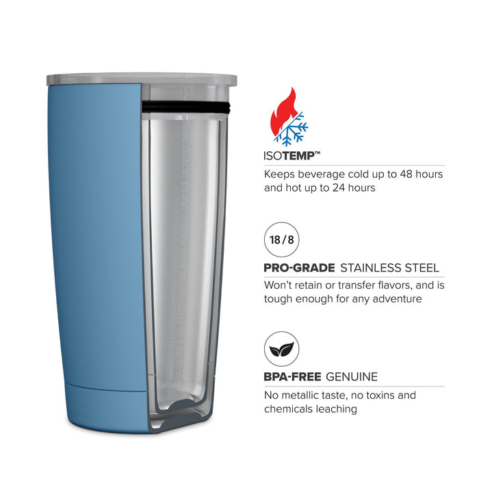 20 Ounce Stainless Steel Tumbler Cup, Double Wall, GEO