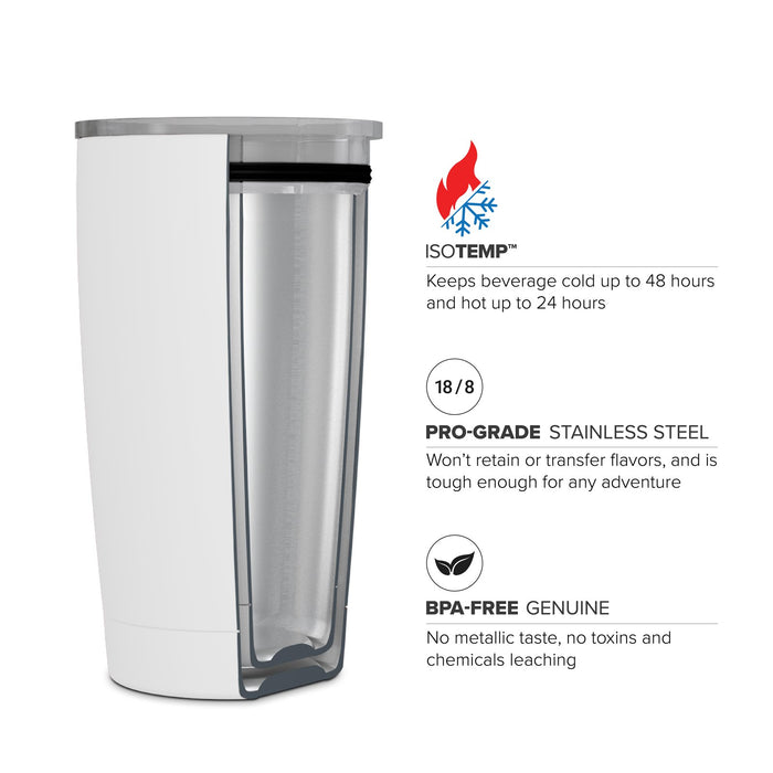 20 Ounce Stainless Steel Tumbler Cup, Double Wall, GEO