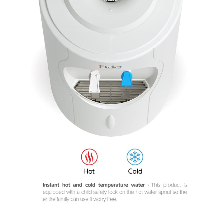 Premier Top-Load Room Temp and Cold Water Cooler, White - water cooler