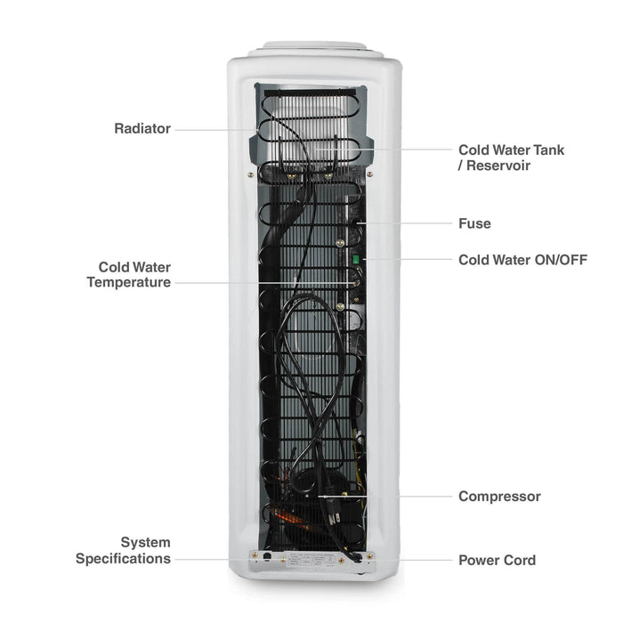 Room Temp and Cold Water Dispenser Cooler Top Load, Cook and Cold, White, Brio Essential - water cooler