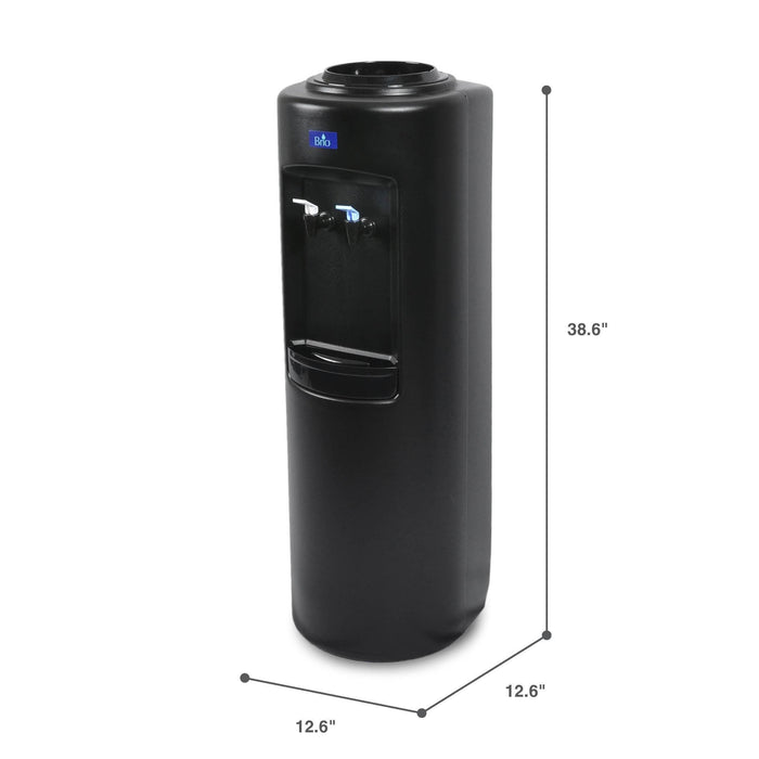 Room Temp and Cold Water Dispenser Cooler Top Load, Cook and Cold, Black, Brio Essential - water cooler