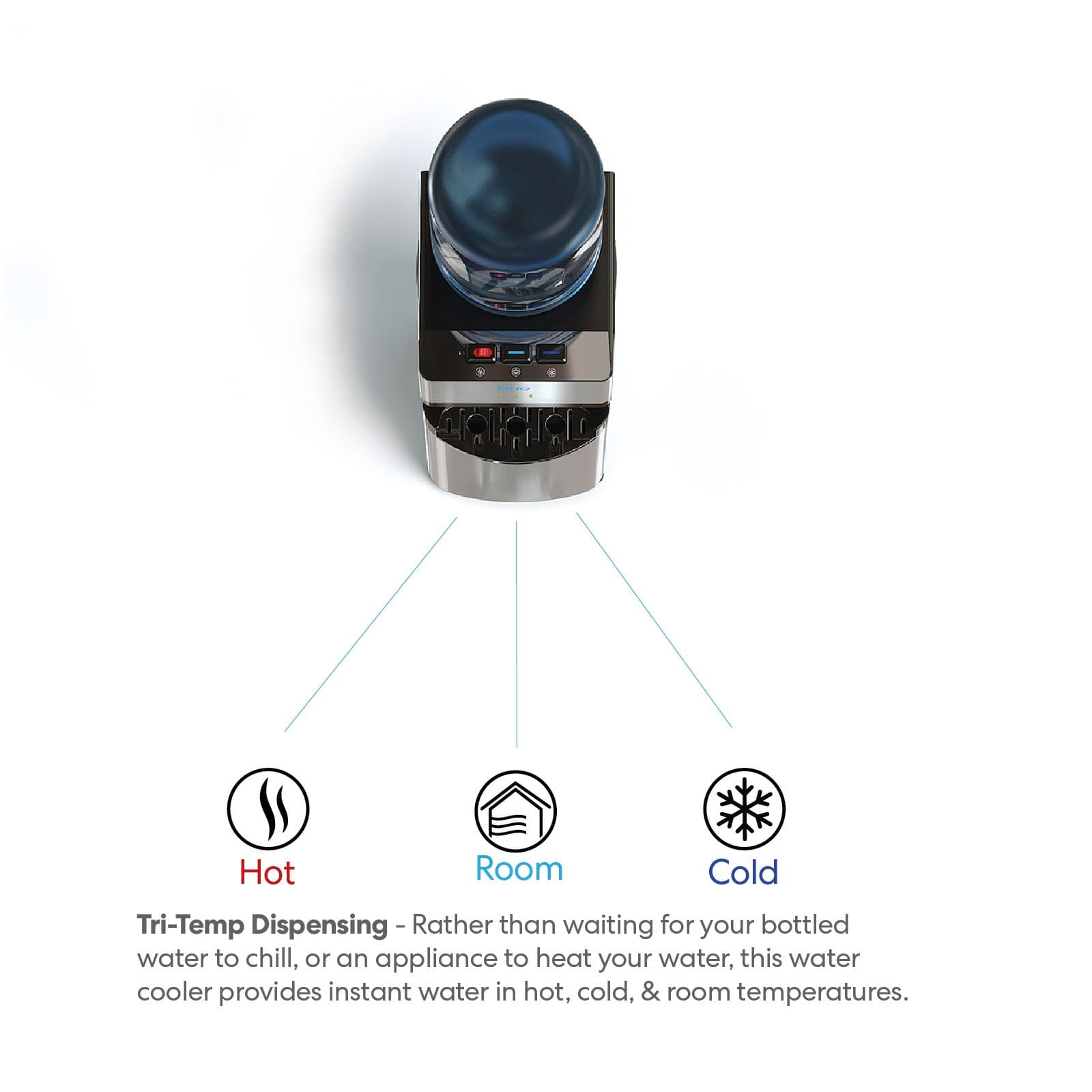 500 Series Tri-Temp Top-Load Water Cooler - water cooler