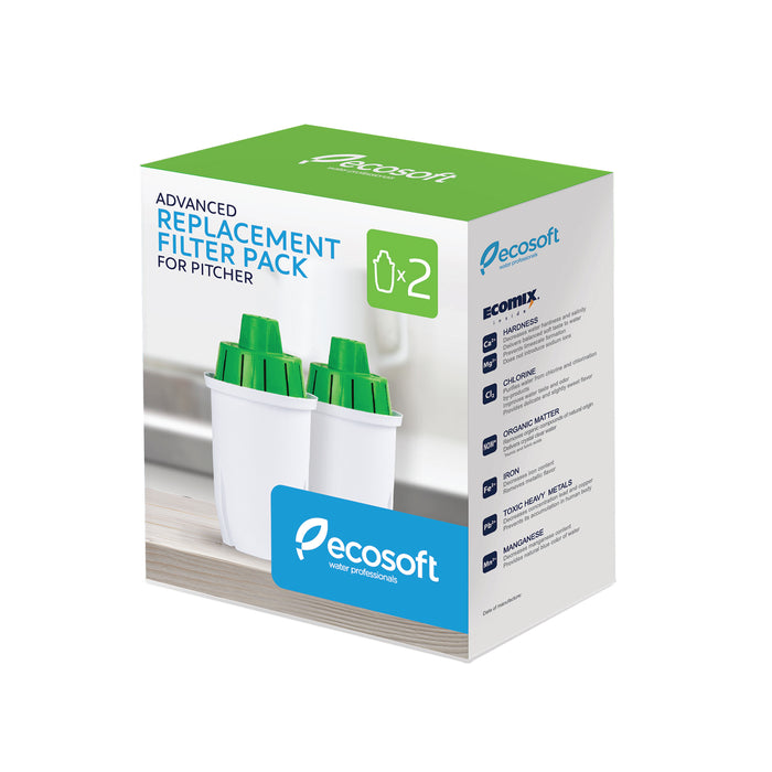 Pack of 2 Replacement Filters for Ecosoft LUNA AND MAXIMA pitchers