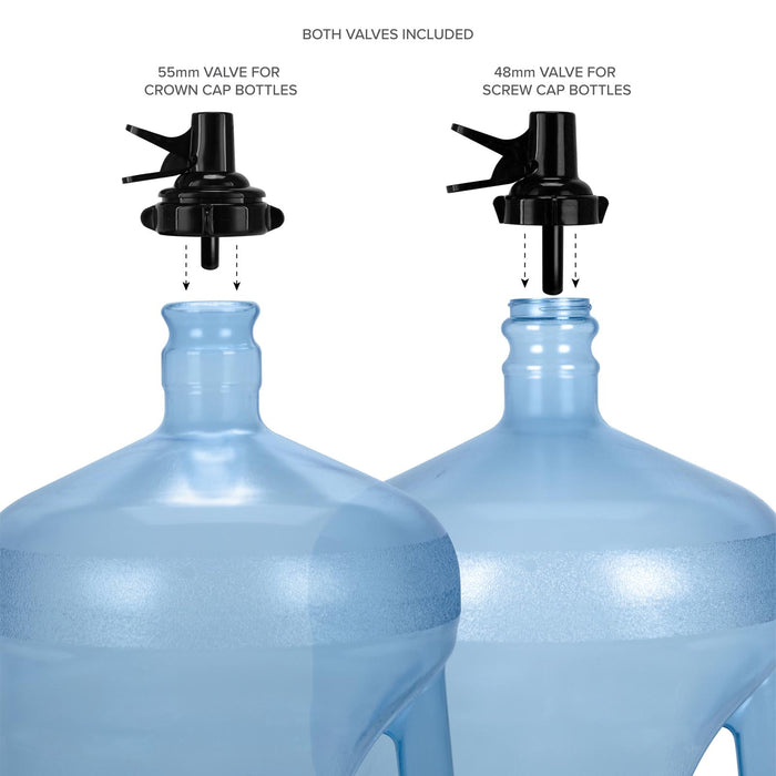 48MM and 55MM White Screw Top Valve (2-Piece) Display Packages