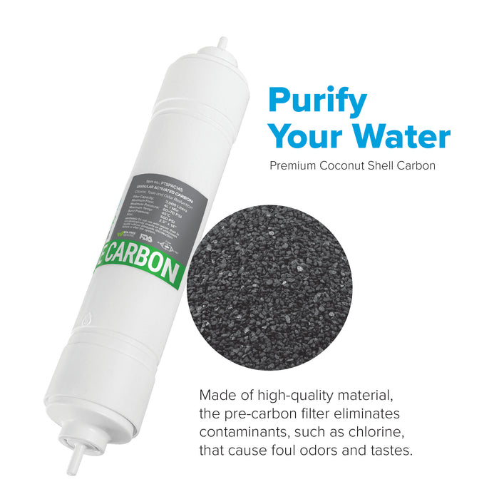 Brio Premier 14" Inline Straight-Type Coconut Shell Carbon Block Filter 5 Micron