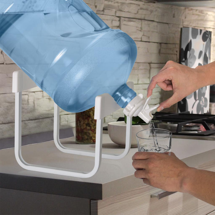 Brio Stainless Steel Single Water Bottle Stand – White