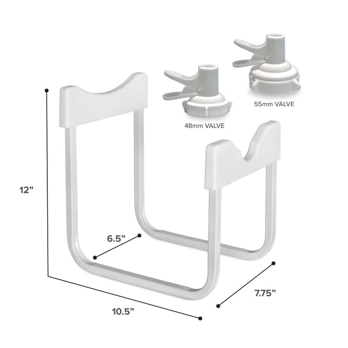 Brio Stainless Steel Single Water Bottle Stand – White