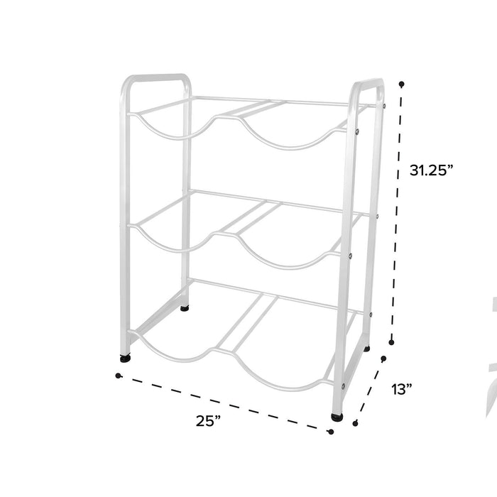 Brio Double Column Gallon Stand w/ 3 Shelves, Gray