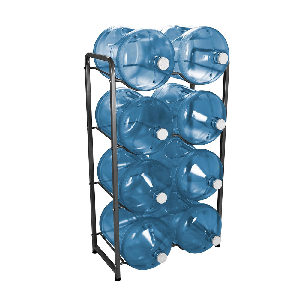 Brio Double Column 8-Bottle Storage Rack – Gray