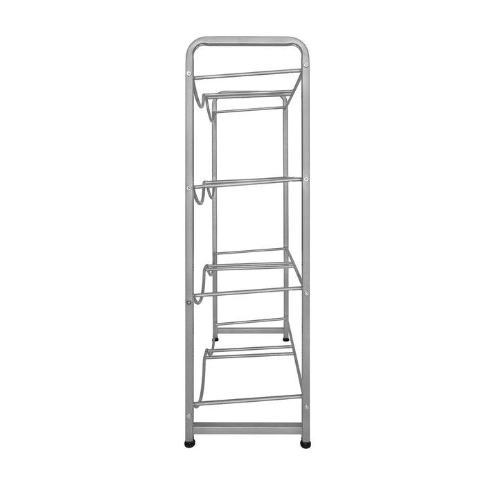 Brio Double Column 8-Bottle Storage Rack – Gray