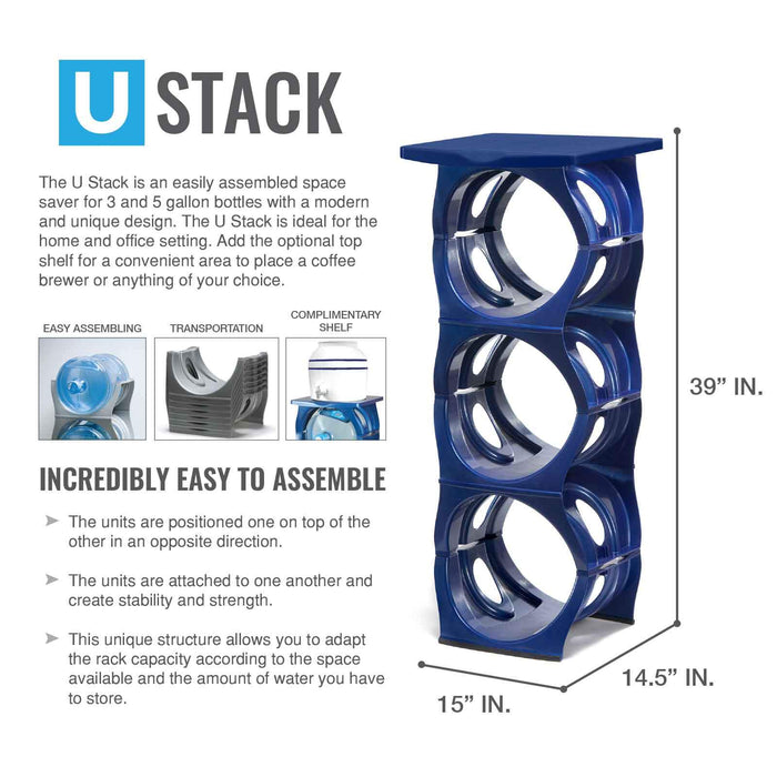 U-Stack Water Bottle Stand for 3- and 5-Gallon Water Bottles