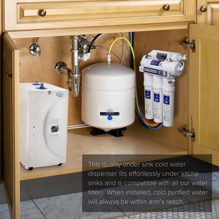 Undersink Water Dispenser Cooler, White, Brio Premiere
