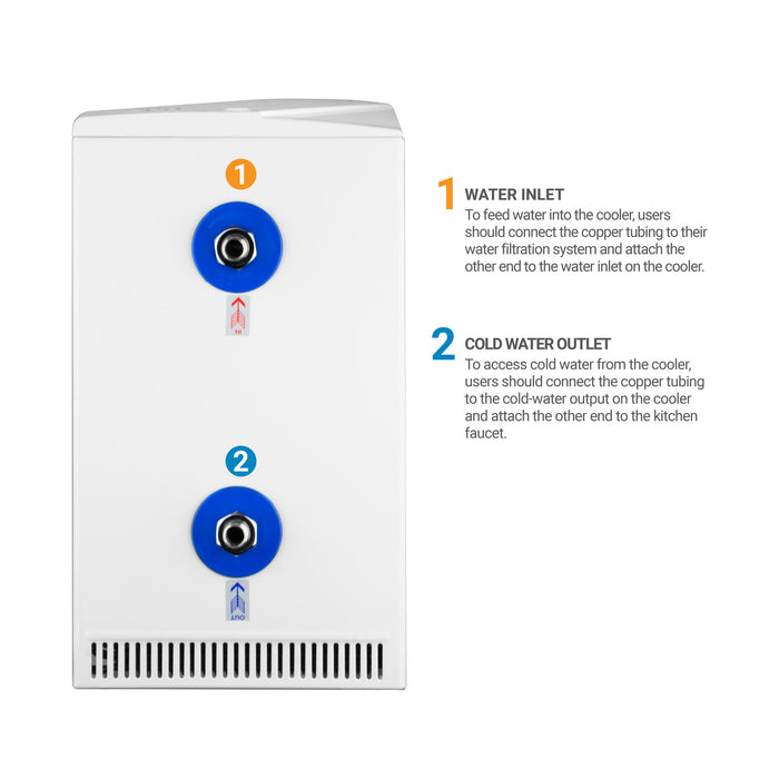 Undersink Water Dispenser Cooler, White, Brio Premiere