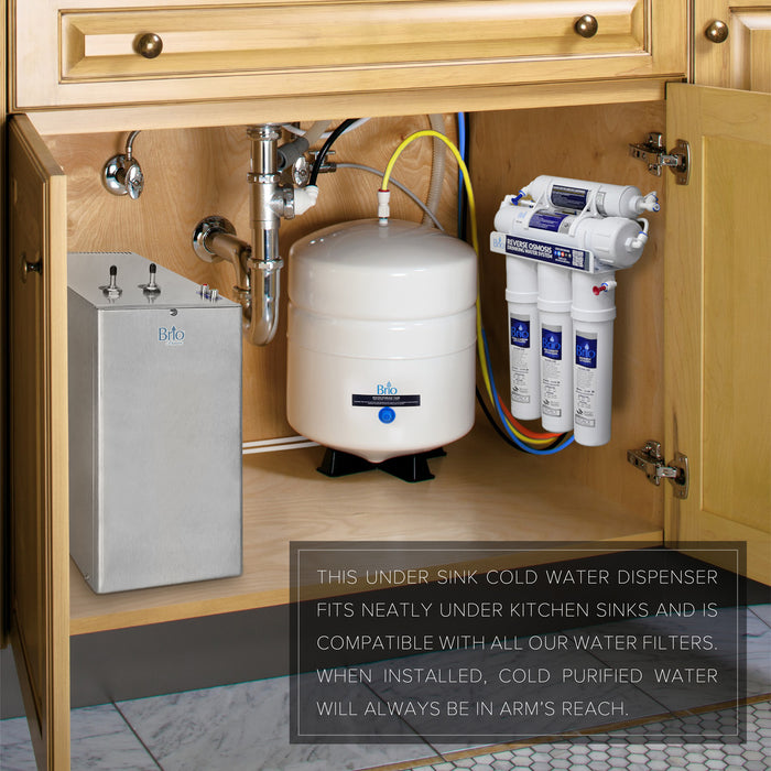 Undersink Water Dispenser Cooler, Stainless Steel, Brio Premiere