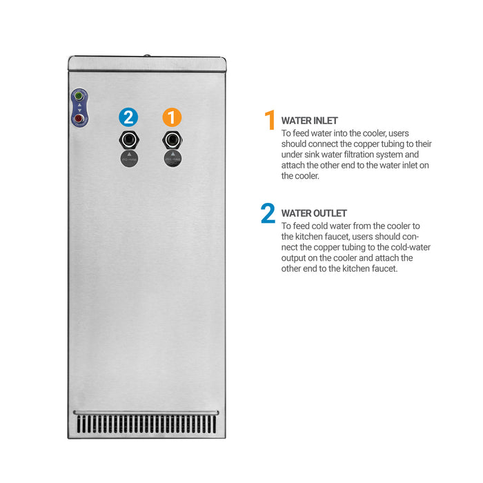 Undersink Water Dispenser Cooler, Stainless Steel, Brio Premiere