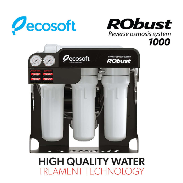 Commercial Reverse Osmosis Water Filter System, 15 GPH, Ecosoft RObust 1000