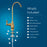 Diagram of the Brio Curvy Classic Series Water Faucet – Brushed Gold with labeled parts, plus a “What’s Included” list: faucet, rubber O-ring, 45mm base extender, rubber washer, locking nut, 2 locking clips, quick connect, and PE tubing.