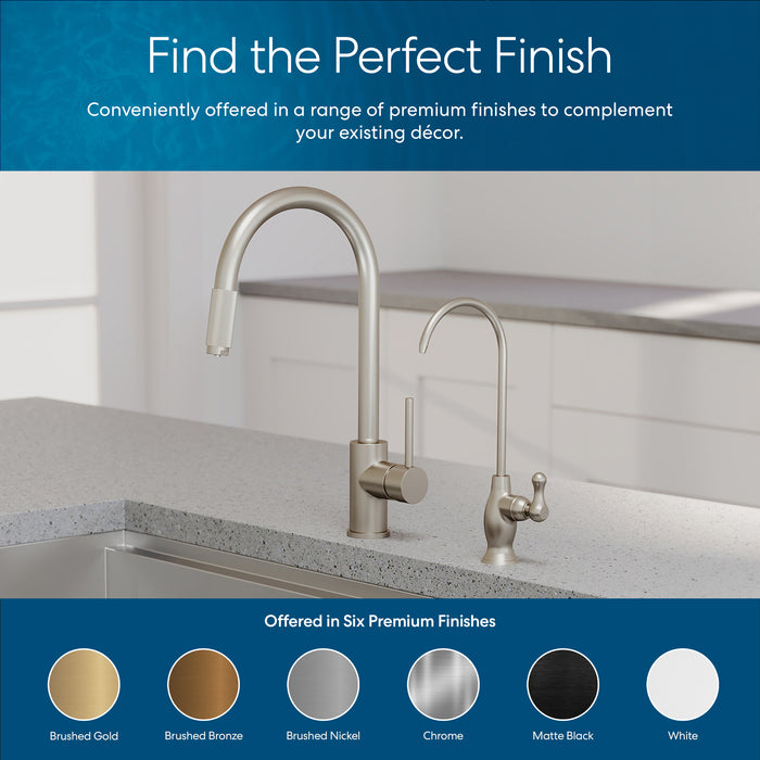 Brio Curvy Classic Series Water Faucet – Brushed Nickel