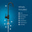 Diagram of the Brio Modern Series Water Faucet – Matte Black with labeled parts on a blue background. Features include reverse osmosis faucet, 45mm base extender, rubber washer, locking nut, quick connect, PE tubing, and a What's Included list.