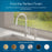 The Brio Modern Series Water Faucet – Chrome is a lead-free stainless steel faucet featured in a modern kitchen setting. Available finishes: brushed gold, brushed bronze, brushed nickel, chrome, matte black, and white.
