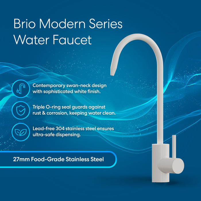 Brio Modern Series Water Faucet – White