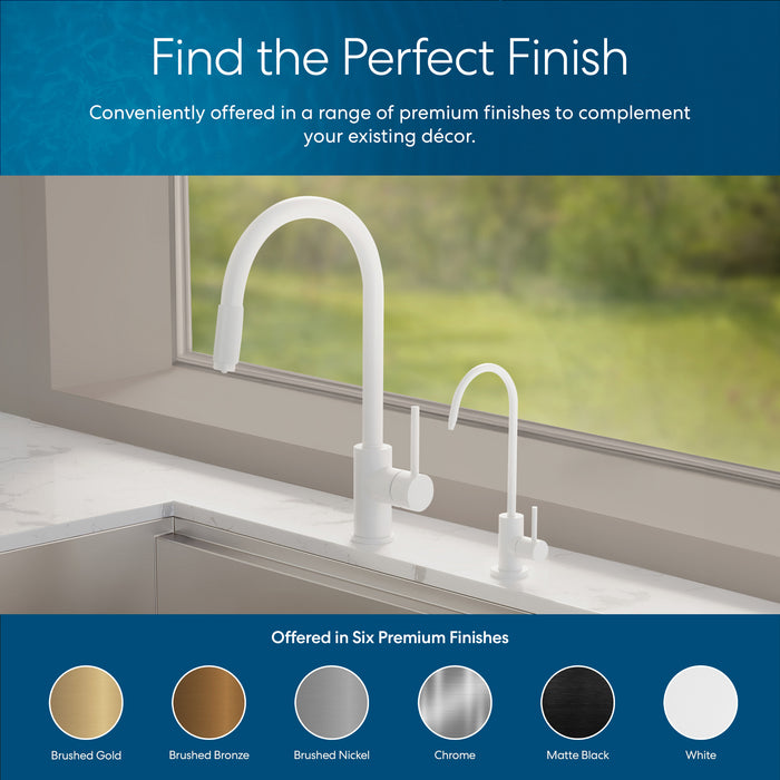 Brio Modern Series Water Faucet – White