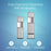 Two Brio 720 Series Ice Maker Bottled & Bottleless Water Coolers stand side by side on a blue background, showcasing ergonomic dispensing, anti-tip stability, and a seamless brushed look. Three icons below highlight advanced features.