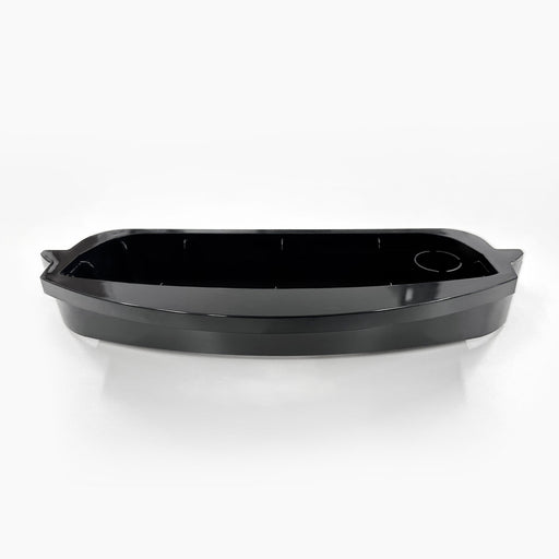 A black, rectangular Drip Tray 520 Series Cooler with slightly curved edges and a small circular indentation on one side is shown against a plain white background.
