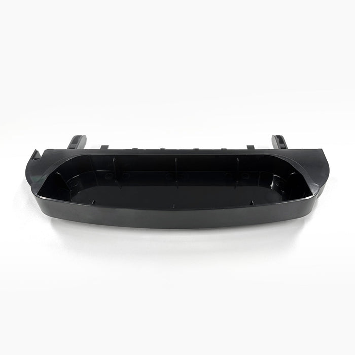 A black plastic rectangular Drip Tray 520 for Countertop Series Coolers, with raised edges and two rear tabs, compatible with CLCTPOU520UVF2 and CLCTTL520 models, shown on a white surface.