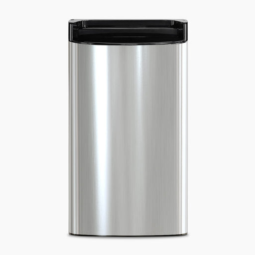 A Door 520 Series Cooler with a black lid is displayed against a plain white background, featuring a sleek, modern design and a reflective metallic finish.