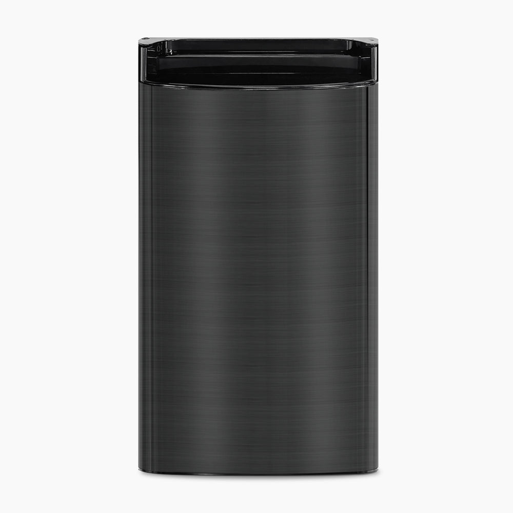 The Door 520 Series Coolers Black features a sleek, modern design in black stainless steel with a rectangular shape and slightly curved front, as seen against a plain white background. Model: CLBL520SCBLK.