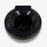 The Non-Spill Top 320 Slim Black is a black, round plastic bowl with a central cylindrical compartment, compatible with CLPOU320BSLUV2P and CLTL320BSLP, shown from above against a white background.