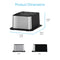 A silver and black rectangular Brio Water Cooler Base for Brio 430 Series Bottled & Bottleless Water Coolers is shown. Product dimensions: 9.21" H x 16.06" W x 22.68" D.