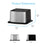 A Brio Water Cooler Base – 530 Series Bottled & Bottleless Water Cooler in stainless steel and black, measuring 9.31" H x 15.43" W x 16.06" D, is shown with front and side views below the main image.
