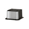 The Brio Water Cooler Base – 730 Series Bottled & Bottleless Water Cooler, featuring stainless steel and black plastic with rounded edges, is displayed at an angle on a white background.
