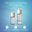 A Brio Water Cooler Base with the 730 Series Bottled & Bottleless Water Cooler is showcased on a blue background, featuring ergonomic dispensing, 9.5" added height, anti-tip and slip-resistant design, and a brushed stainless steel finish.