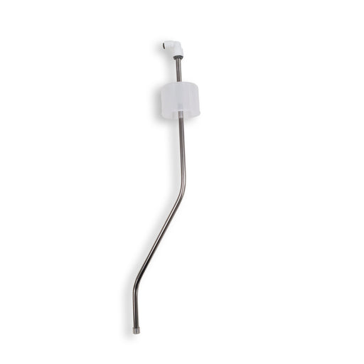 The Probe 530 Series Bottom Load Cooler features a stainless steel dip tube with a curved shape, plastic top fitting, and a translucent cylindrical part near the top, all shown on a plain white background.